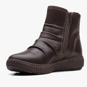 Clarks | Shoes | Clarks Breccan Shine Ankle Boots Aubergine  display picture 1
